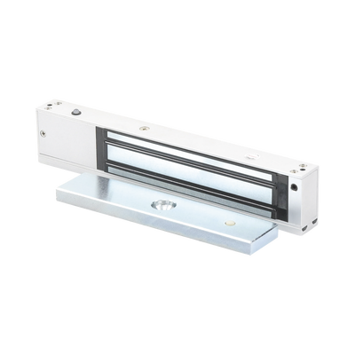 ACCESSPRO - Chapa magnética de 600 lbs con sensor de bloqueo de placa y LED