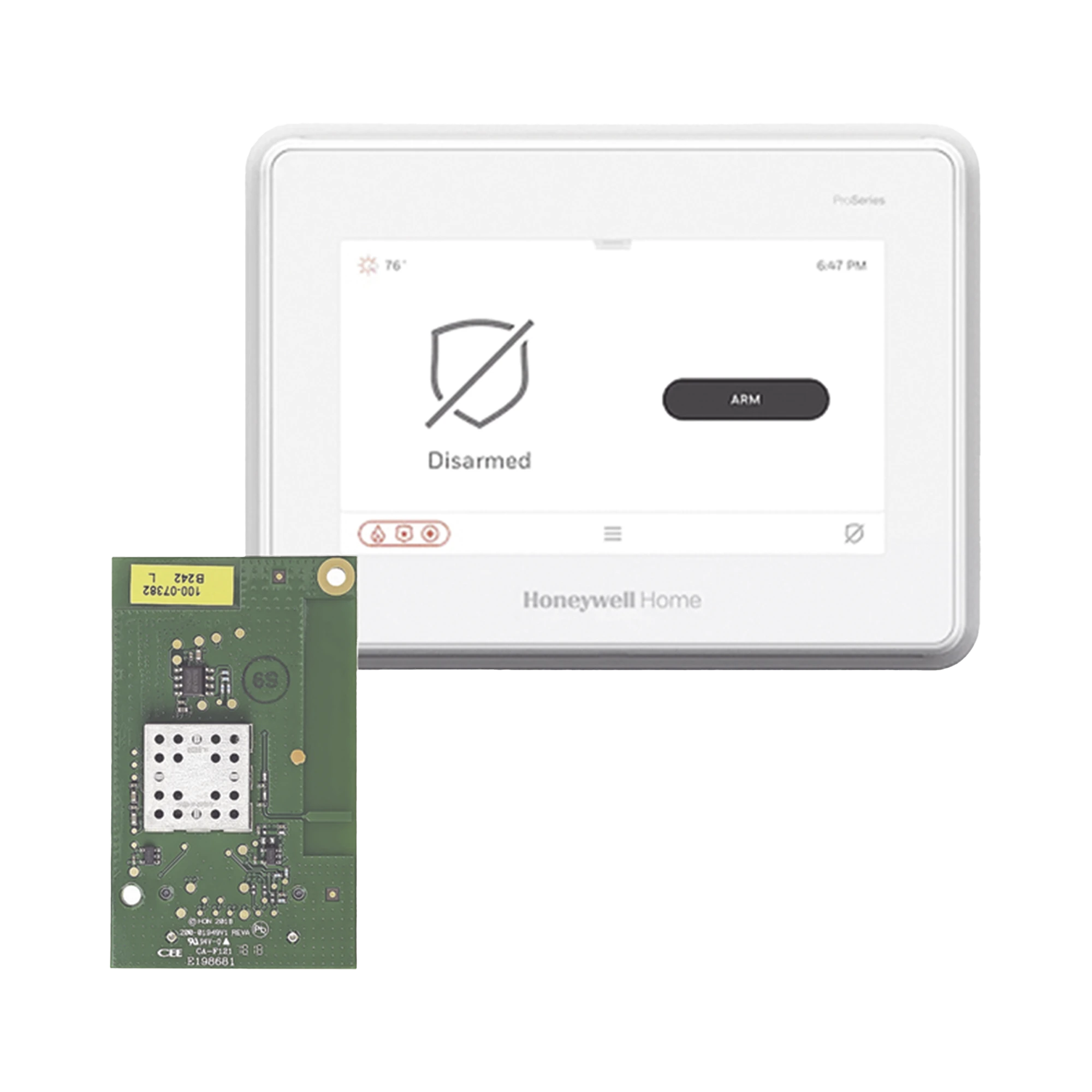 HONEYWELL HOME RESIDEO - Sistema de Alarma con Pantalla Touch de 7" Compatible con sensores Inalambricos DSC, Bosh, 2GIG,ITI y Serie 5800 agregando el modulo PROTAKEOVER