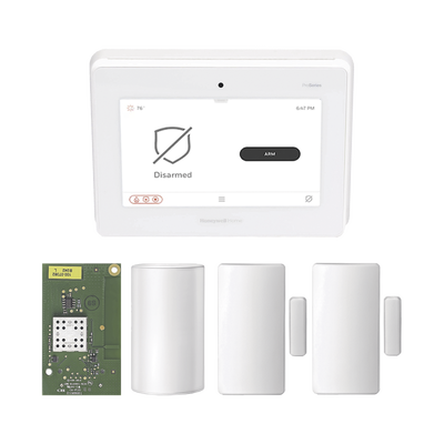 HONEYWELL HOME RESIDEO - Kit de Panel de Alarma PROA7M con Sensor de Movimiento y 2 Contactos Magnéticos