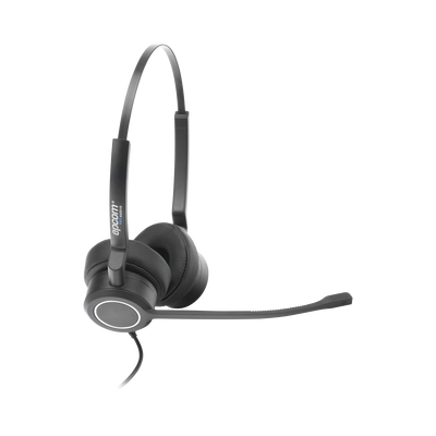 EPCOM PROAUDIO - Audífonos USB de Diadema ESTÉREO con Audio HD / Micrófono con Cancelación de Ruido / Calidad para uso en Oficina
