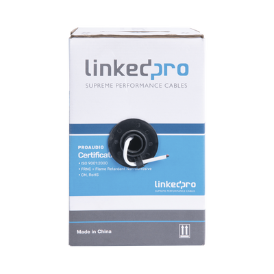 LINKEDPRO BY EPCOM - Cable para Audio Profesional de 2 Conductores Calibre 18 para Aplicaciones de Audio y Automatización Bobina de 152 Metros (500 Pies)