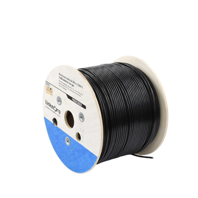 LINKEDPRO BY EPCOM - Bobina de Cable de 305 Metros (1000 Pies), Cat5E, con Gel, para Intemperie, Doble Forro Extrema Humedad, Bajo Tierra, UL, Color Negro para Aplicaciones en Video Vigilancia, y Redes de Alta Velocidad.