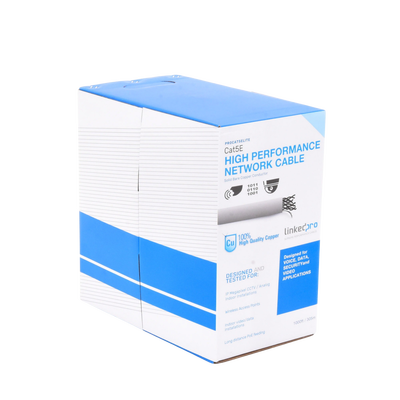 LINKEDPRO BY EPCOM - Bobina de Cable de 305 Metros (1000 Pies), Cat5e, 24 AWG, Color Gris, UL, para Aplicaciones en Videovigilancia, Redes de Datos. Uso Interior