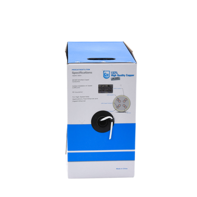 LINKEDPRO BY EPCOM - Bobina de Cable UTP Cat5e para Exterior en Color Blanco / 305 Metros (1000 Pies) / Certificada UL / Sin Blindaje