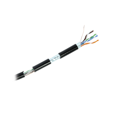 LINKEDPRO BY EPCOM - Bobina de Cable de 305 Metros (1000 Pies) Cat6+ Calibre 23 Exterior Blindado Tipo FTP para Climas Extremos, UL, Color Negro (Carrete Easy Pull)