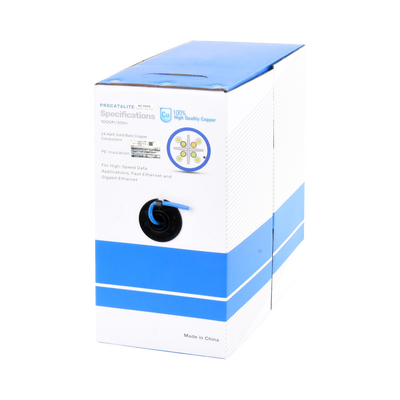LINKEDPRO BY EPCOM - Bobina de Cable de 305 Metros (1000 Pies) Cat6, CM, 24 AWG, Alto Rendimiento, ETL, UL, Color Azul, Super Flexible, para Aplicaciones de Videovigilancia, Video HD, y Redes de Datos. Uso Interior
