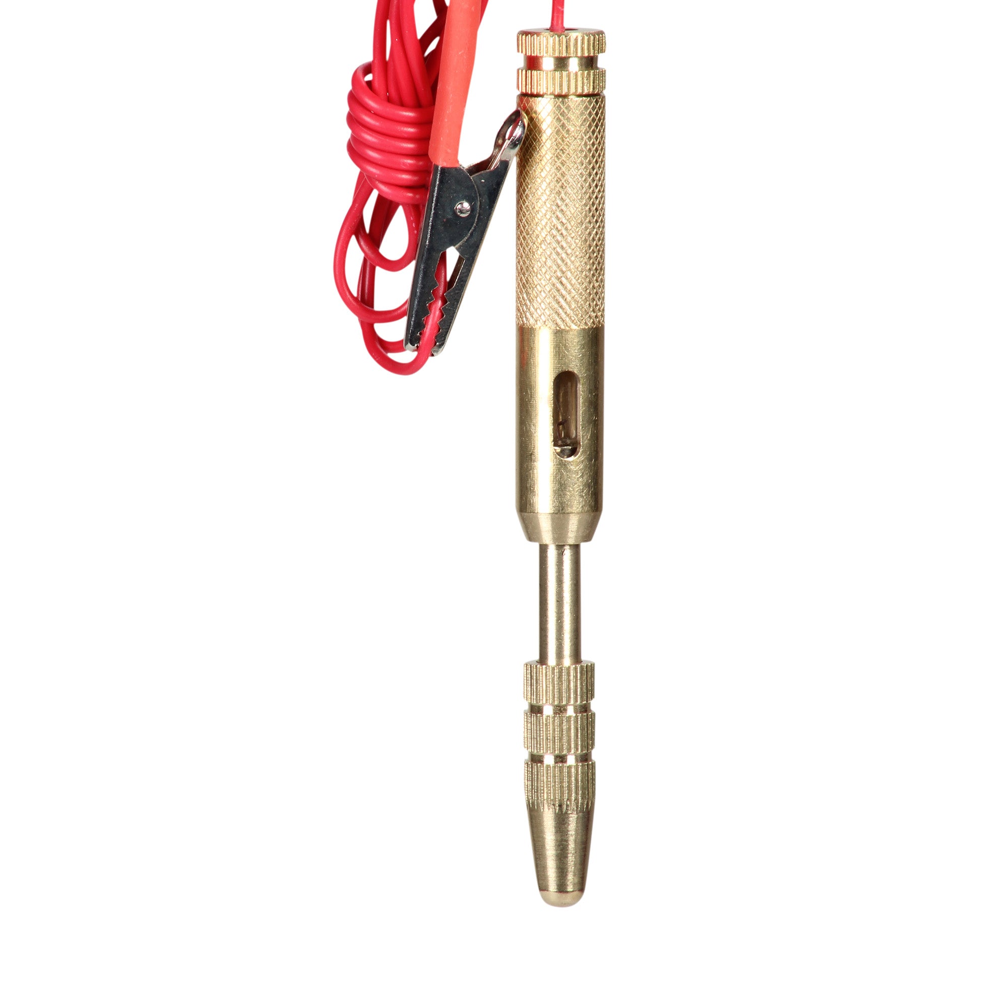 Probador de corriente latonado (6-12-24 V/CD)