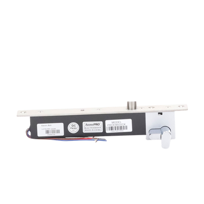 ACCESSPRO - Cerradura Eléctrica de Perno deslizable, Cerrada en Caso de Falla (Fail Secure), Apertura con Llave en Caso de Emergencia