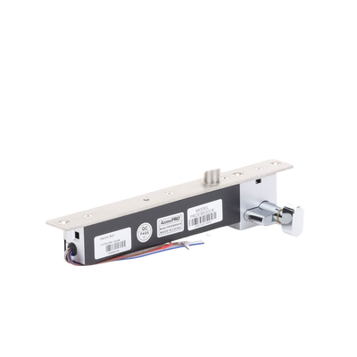 ACCESSPRO - Cerradura Eléctrica de Perno deslizable, Cerrada en Caso de Falla (Fail Secure), Apertura con Llave en Caso de Emergencia