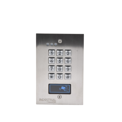 ACCESSPRO INDUSTRIAL - Teclado Exterior/Interior Antivandálico, 3 Relevadores, Salida Wiegand, 1200 Usuarios, Lector de Proximidad, Empotrable