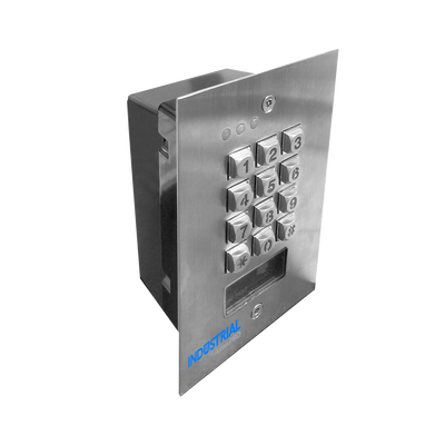 ACCESSPRO INDUSTRIAL - Teclado Exterior/Interior Antivandálico, 3 Relevadores, Salida Wiegand, 1200 Usuarios, Lector de Proximidad, Empotrable