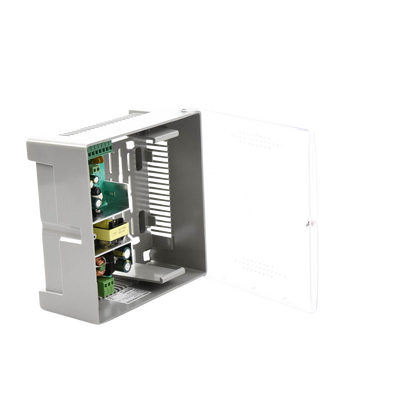 EPCOM POWERLINE - Fuente de Poder con Gabinete de 4 Salidas de 11 - 15 Vcc / 5 Amper /  Voltaje de Entrada: 96 - 264 Vca / Soporta Protección contra Sobrecorriente de Salida, Protección contra Cortocircuito / Led Indicador