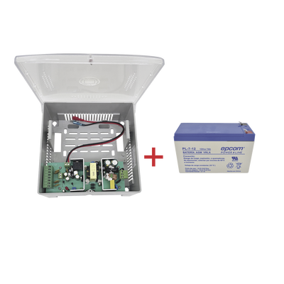 EPCOM POWERLINE - Kit / Fuente PS12DC4PBK + Batería incluída LK712