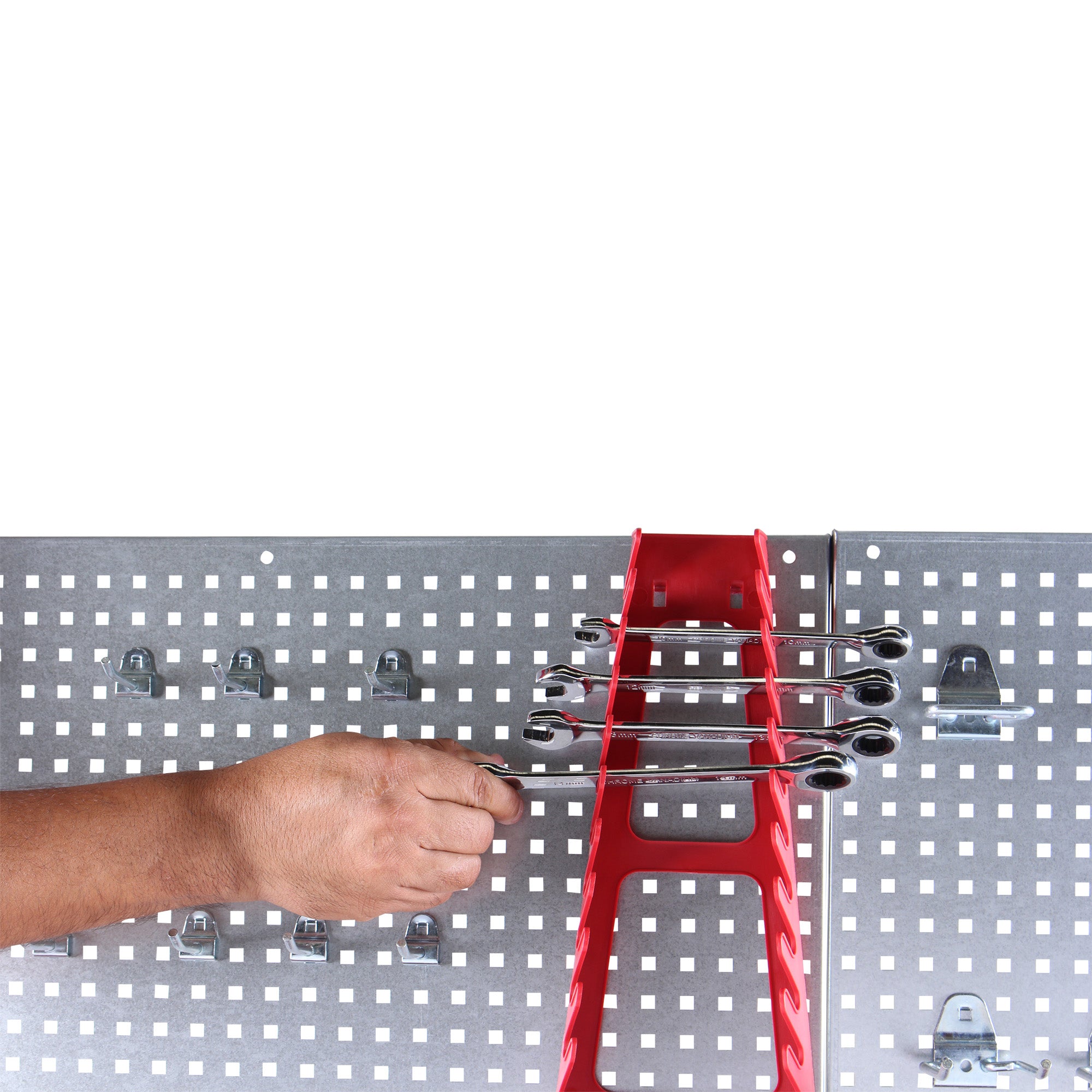 Panel con soporte para herramientas (34 pzas)
