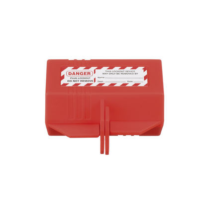 PANDUIT - Dispositivo de Bloqueo LOTO para Enchufes de 120 Vca, Fabricado con Polipropileno, Color Rojo