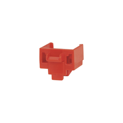 PANDUIT - Kit de 10 Dispositivos para Bloquear Puertos Jack RJ45, Color Rojo, Incluye Llave de Extracción