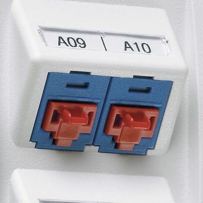 PANDUIT - Kit de 10 Dispositivos para Bloquear Puertos Jack RJ45, Color Azul, Incluye Llave de Extracción