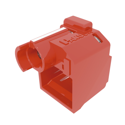 PANDUIT - Kit de 10 Dispositivos Recubiertos para Impedir Desconexión de Plug RJ45, Color Rojo, Incluye Herramienta para Instalar/Retirar