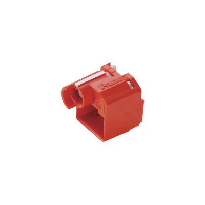 PANDUIT - Kit de 10 Dispositivos para Impedir Desconexión de Plug RJ45, Color Rojo, Incluye Herramienta para Instalar/Retirar
