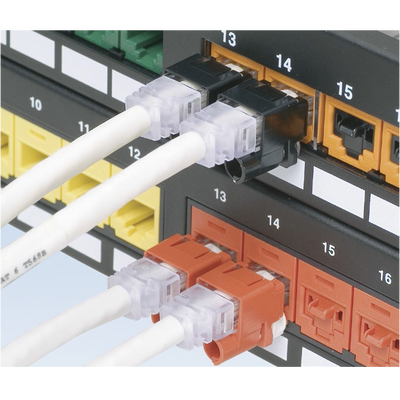 PANDUIT - Kit de 10 Dispositivos para Impedir Desconexión de Plug RJ45, Color Negro, Incluye Herramienta para Instalar/Retirar
