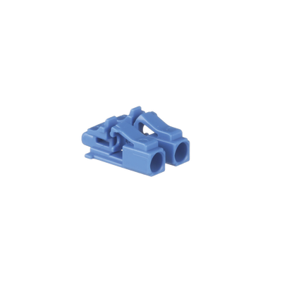 PANDUIT - Kit de 10 Dispositivos para Bloquear Puertos de Fibra Óptica LC Duplex, Color Azul, Incluye Llave de Extracción