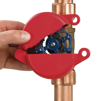 PANDUIT - Dispositivo de Bloqueo LOTO para Válvulas de Compuerta, para Diámetros de 1" a 3", Color Rojo