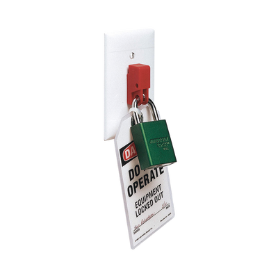 PANDUIT - Dispositivo de Bloqueo LOTO para Interruptores Eléctricos de Palanca, de 15.2 x 22.3 mm, Color Rojo