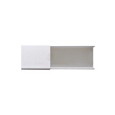 THORSMAN - Canaleta blanca sin división, de PVC auto extinguible, 48 x 16 x tramo 2.5m (6101-01260