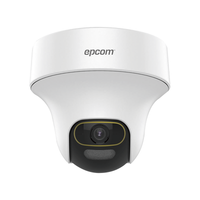 EPCOM - Cámara LUZ DUAL (IR + LUZ BLANCA) / Domo TurboHD 2 Megapixel (1080p) / Luz Blanca 20 mts / Gran Angular 106° / Lente 2.8 mm / 30 mts IR EXIR / Exterior IP67 / 4 Tecnologías /  Micrófono Integrado