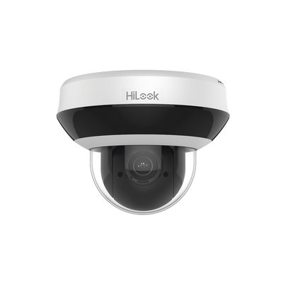 HILOOK BY HIKVISION - Mini Domo PTZ IP 4 Megapixel / 4X Zoom / H.265+ / 20 mts IR EXIR / WDR 120dB / PoE / IK10 / Exterior IP66 / Ultra Baja Iluminación / Micrófono Integrado / PoE
