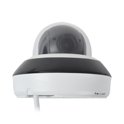 HILOOK BY HIKVISION - Mini Domo PTZ IP 4 Megapixel / 4X Zoom / H.265+ / 20 mts IR EXIR / WDR 120dB / PoE / IK10 / Exterior IP66 / Ultra Baja Iluminación / Micrófono Integrado / PoE