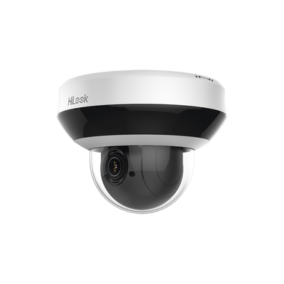 HILOOK BY HIKVISION - Mini Domo PTZ IP 4 Megapixel / 4X Zoom / H.265+ / 20 mts IR EXIR / WDR 120dB / PoE / IK10 / Exterior IP66 / Ultra Baja Iluminación / Micrófono Integrado / PoE
