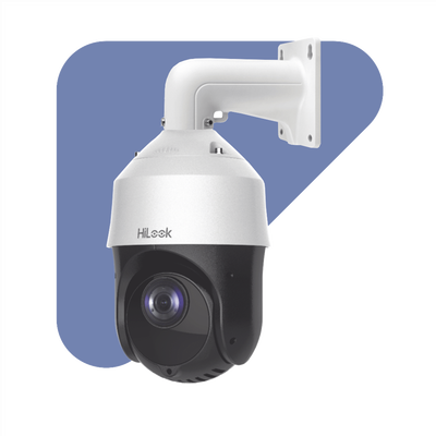 HILOOK BY HIKVISION - Domo PTZ IP 2 Megapixel / 15X Zoom / 100 mts IR / Exterior IP66 / PoE+/ WDR 120 dB / Defog / EIS / HLC / 3D-DNR
