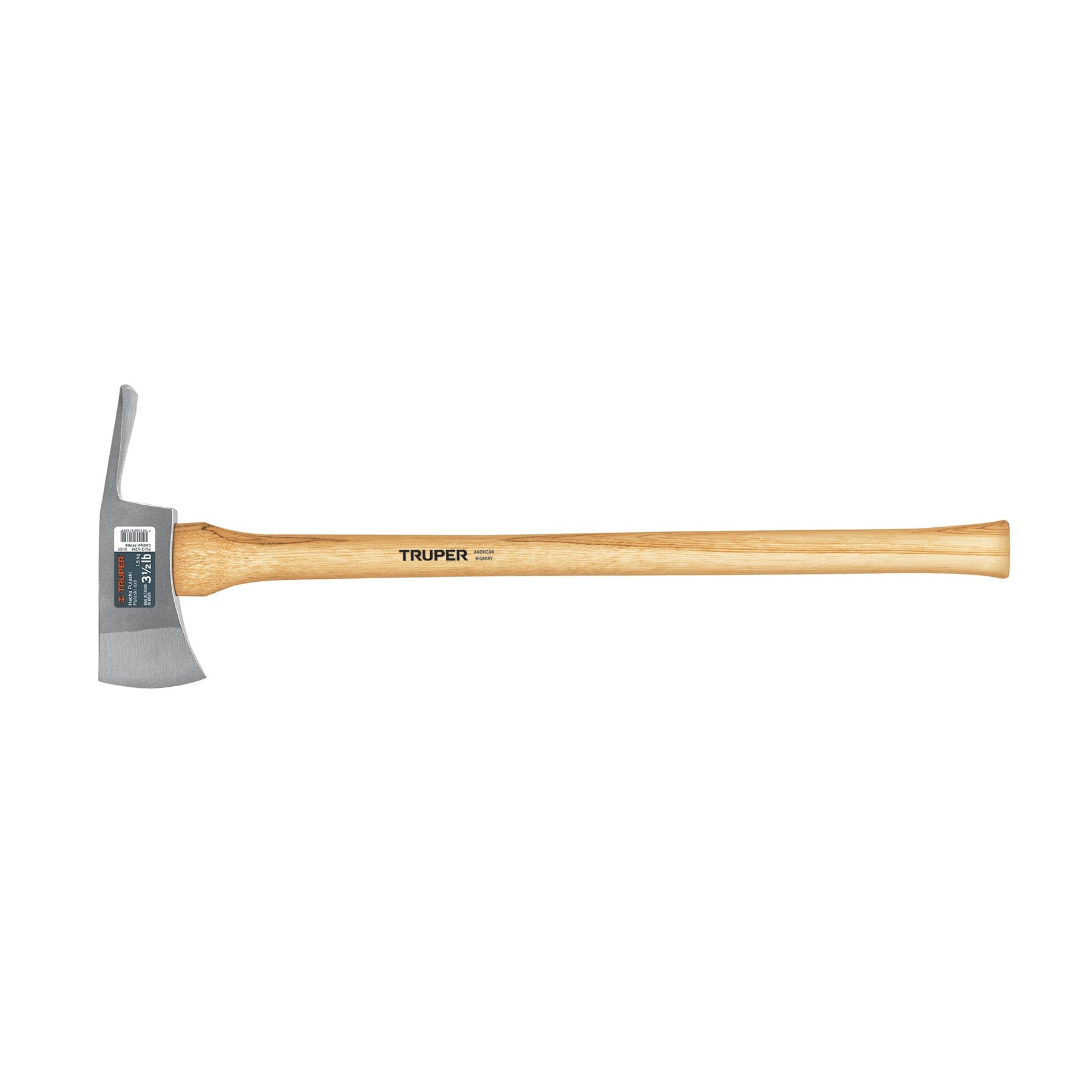 Hacha Pulaski 3-1/2 lb, mango de hickory 35', Truper