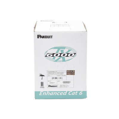PANDUIT - Bobina de Cable UTP 305 Metros (1000 Pies) de Cobre, TX6000? PanNet, Reelex, Azul, Categoría 6 Mejorado (23 AWG), PVC (CM), de 4 Pares