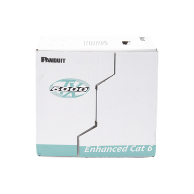 PANDUIT - Bobina de Cable UTP 305 Metros (1000 Pies) de Cobre, TX6000? PanNet, Reelex, Azul, Categoría 6 Mejorado (23 AWG), PVC (CM), de 4 Pares
