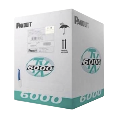 PANDUIT - Bobina de Cable UTP 305 m. de Cobre, TX6000™ PanNet, Reelex, Verde, Categoría 6 Mejorado (23 AWG), PVC (CM), de 4 pares