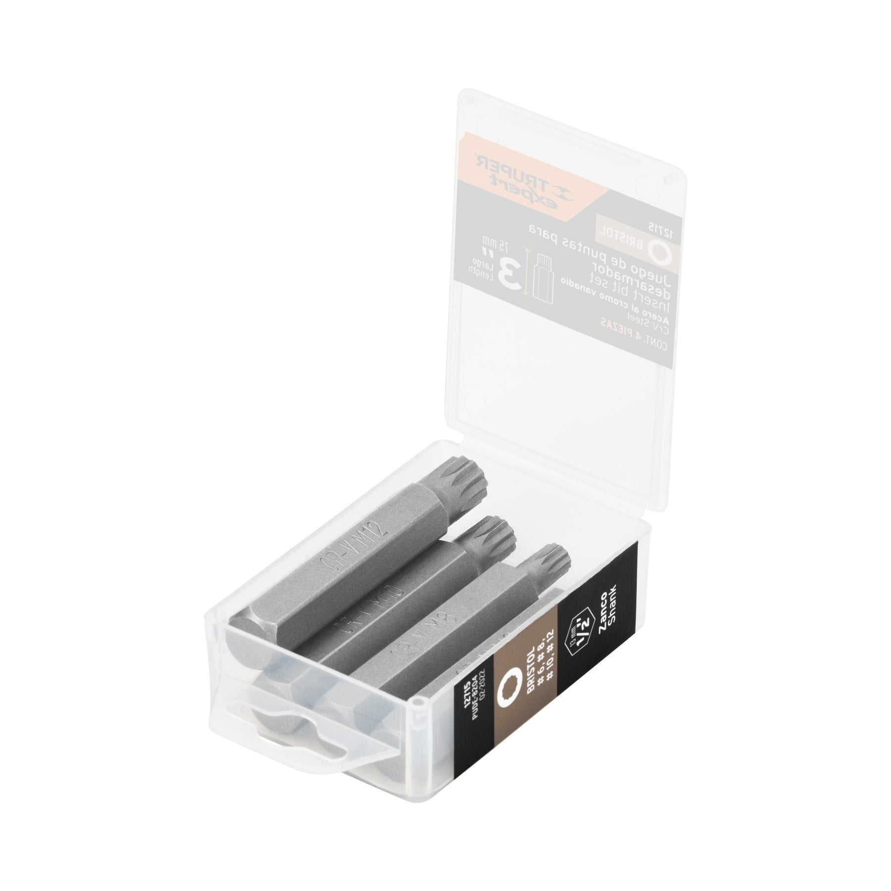 Estuche con 4 puntas bristol combinadas largo 3', Expert