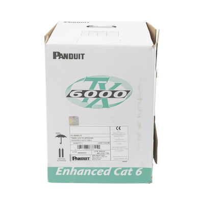 PANDUIT - Bobina de Cable UTP 305 m. de Cobre, TX6000™ PanNet, Reelex, Azul, Categoría 6 Mejorado (23 AWG), LSZH (Bajo Humo, Cero Halógenos), de 4 pares