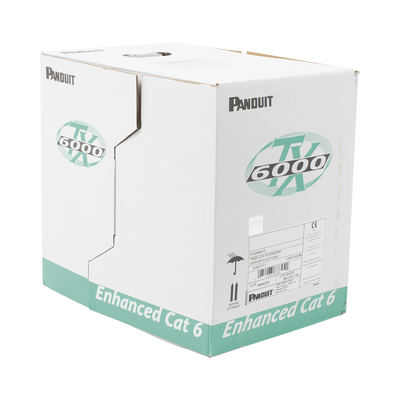PANDUIT - Bobina de Cable UTP 305 m. de Cobre, TX6000™ PanNet, Reelex, Azul, Categoría 6 Mejorado (23 AWG), LSZH (Bajo Humo, Cero Halógenos), de 4 pares