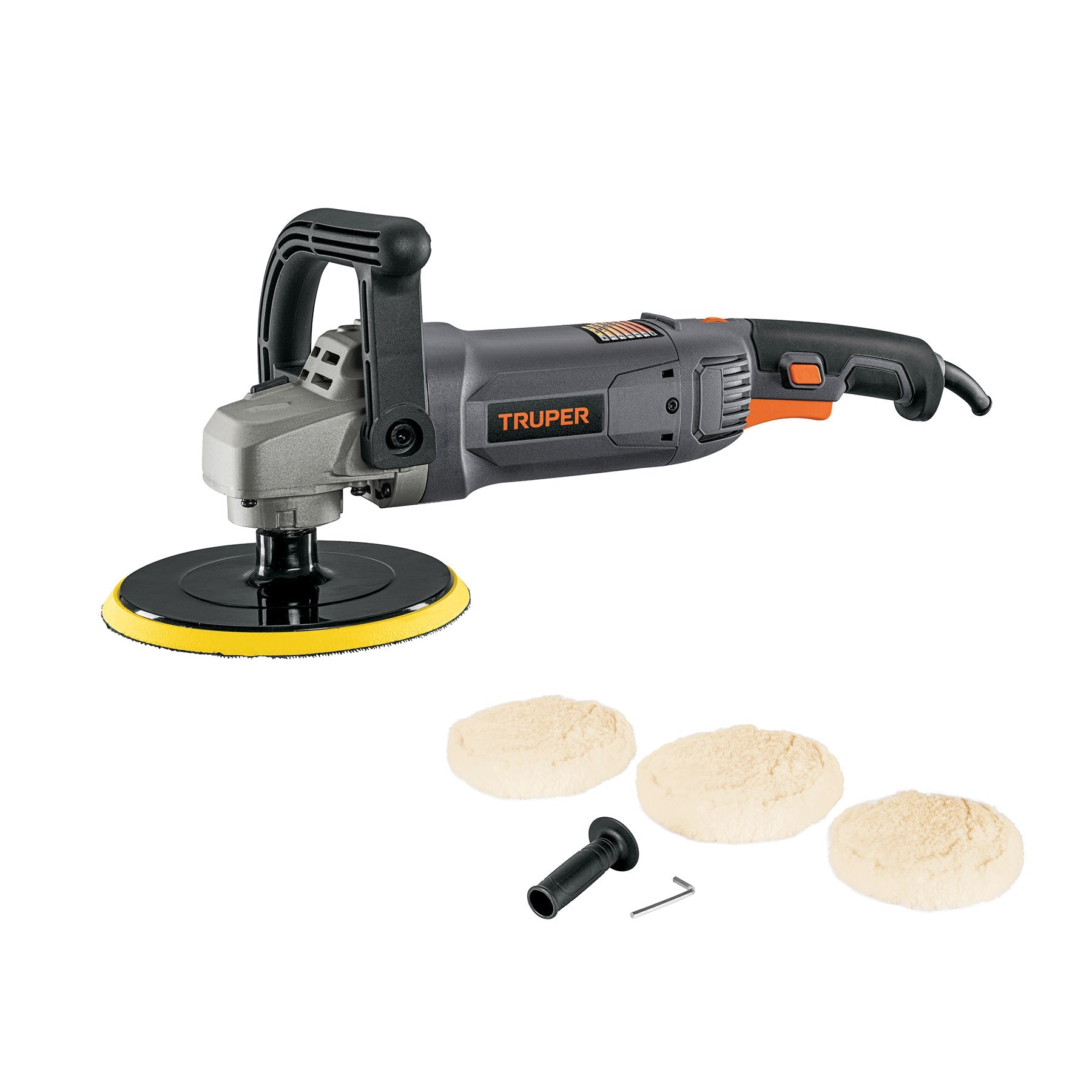Pulidora velocidad variable 7', 1200W, TRUPER INDUSTRIAL