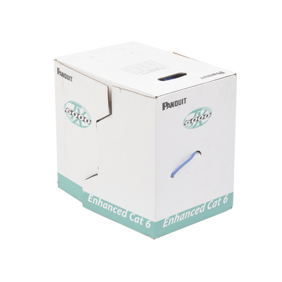 PANDUIT - Bobina de Cable UTP 305 m. de Cobre, TX6000™ PanNet, Reelex, Azul, Categoría 6 Mejorado (23 AWG), PVC (CMR, Riser), de 4 pares