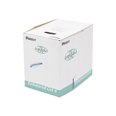 PANDUIT - Bobina de Cable UTP 305 m. de Cobre, TX6000™ PanNet, Reelex, Azul, Categoría 6 Mejorado (23 AWG), PVC (CMR, Riser), de 4 pares