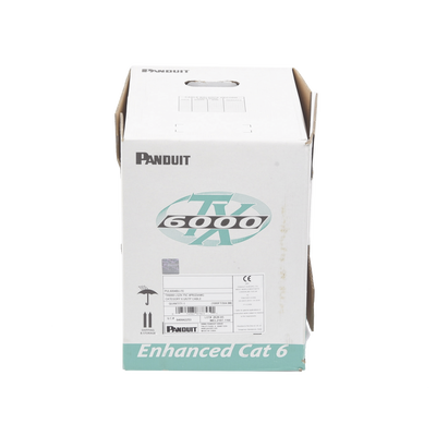 PANDUIT - Bobina de Cable UTP 305 m. de Cobre, TX6000™ PanNet, Reelex, Azul, Categoría 6 Mejorado (23 AWG), PVC (CMR, Riser), de 4 pares