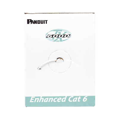 PANDUIT - Bobina de Cable UTP 305 Metros (1000 Pies) de Cobre, TX6000? PanNet, Reelex, Gris, Categoría 6 Mejorado (23 AWG), PVC (CMR, Riser), de 4 Pares