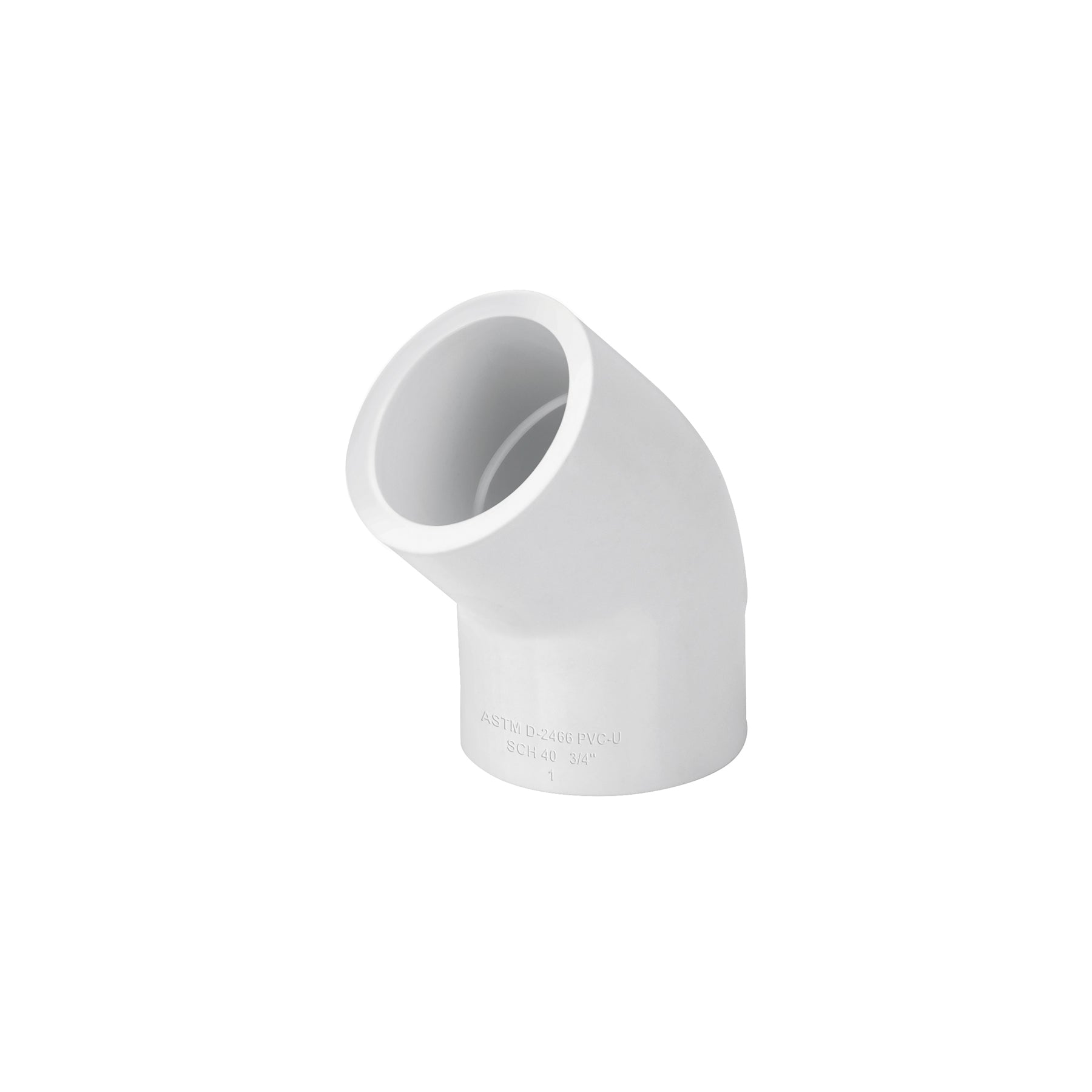 Codo 45° de PVC de 3/4', Foset