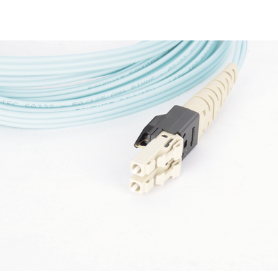 PANDUIT - Jumper PViQ de Fibra Óptica Multimodo 50/125 OM4, LC-LC Duplex, LSZH, Color Aqua, 3 Metros