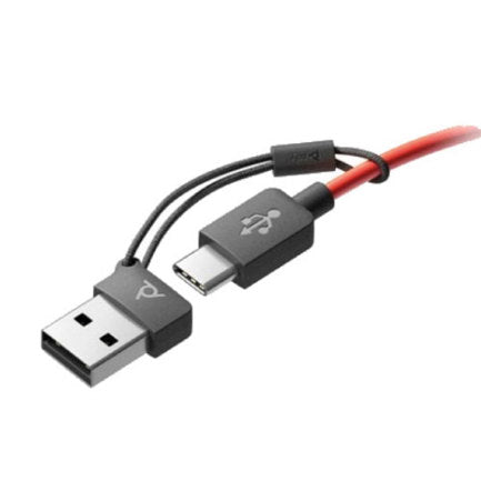 POLY - POLY Auriculares estéreo Blackwire 5220 + conector de 3.5 mm + adaptador USB-C/A