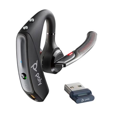 POLY - Audífonos Poly Voyager 5200 USB-A Bluetooth con Dongle BT700 Negro