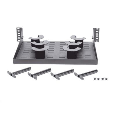 PANDUIT - Charola Ventilada Para Administración de Cable en Racks o Gabinetes, con 6 Postes para Control de Holgura, de 19in, 2 UR, Color Negro